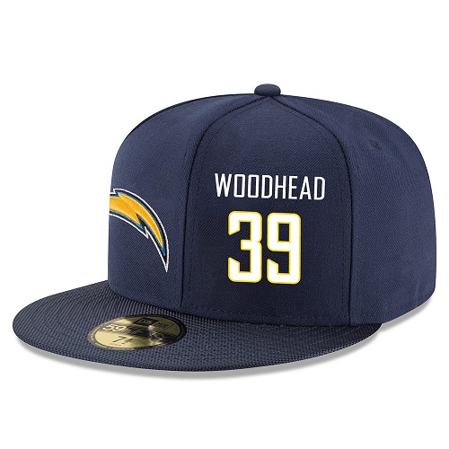 NFL Los Angeles Chargers #39 Danny Woodhead Stitched Snapback Adjustable Player Rush Hat - Navy/White